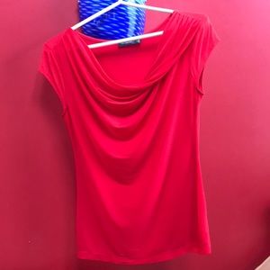 The Limited cowl neck blouse in red